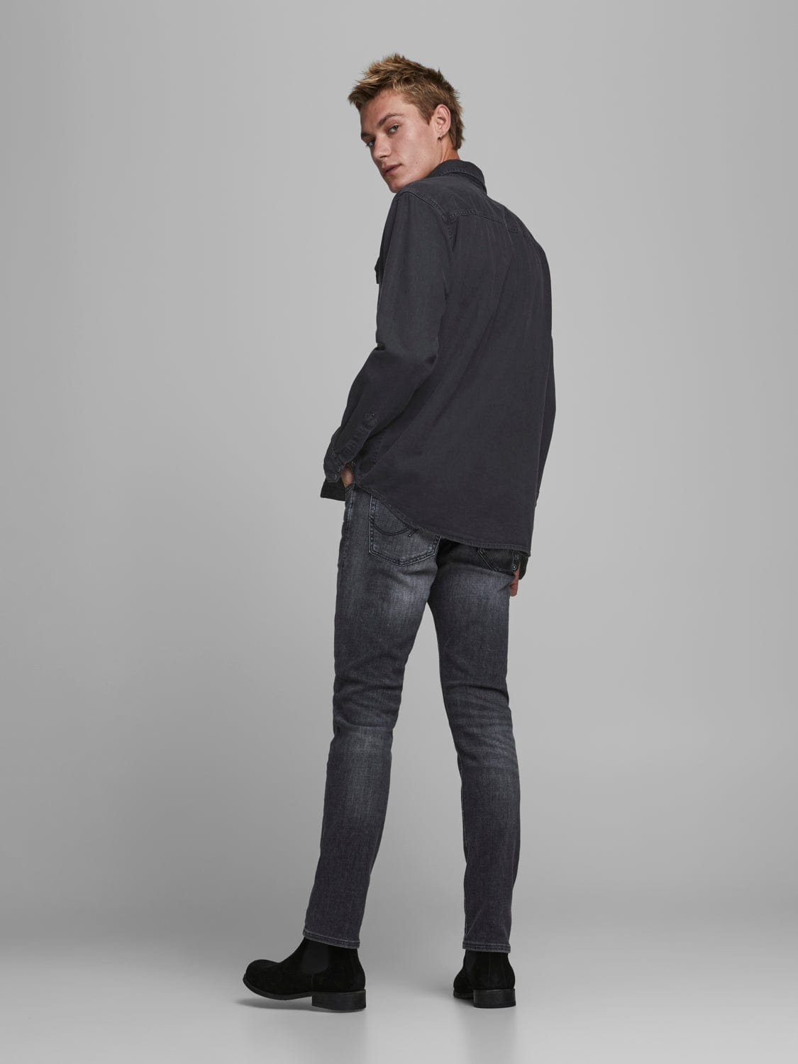 CAMISA VAQUERA SHERIDAN - DENIM NEGRO